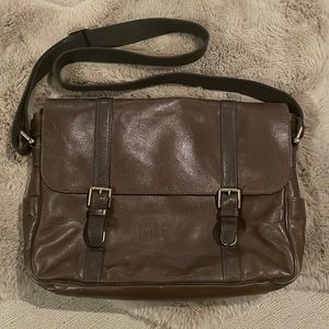 Fossil Greenville Leather Messenger Bag